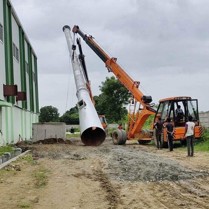 Industrial Chimney for Exhaust Gas Ventilation System- New Tech Engineering Works